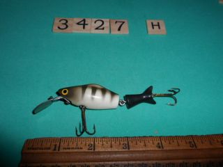T3428 H Vintage Woods Mfg Co Spot Tail Jointed Minnow Arkansas Fishing Lure