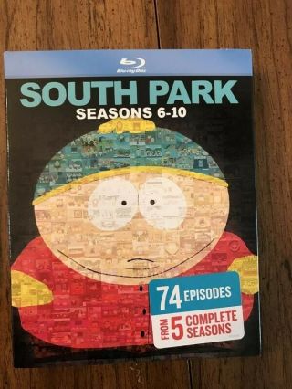 South Park Seasons 6 - 10 Blu - Ray 10 Disc Set 74 Episodes - - 6 7 8 9 10 Rare