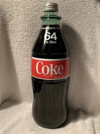 Tough Rare Full 64oz Coca - Cola Acl Soda Bottle Tough Size Last One Available