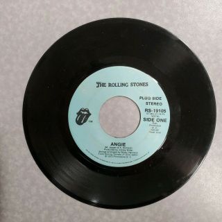 Rolling Stones Rare Vintage Angie 45 W/ Stereo,  Side 1 & Mono,  Side 2