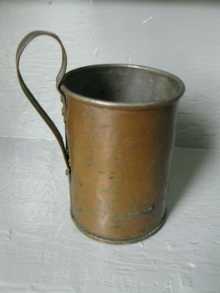 Vintage Antique Copper Tankard Style Mug Cup