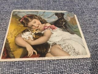 Vintage Antique Victorian Trading Advertising Card Scott’s Emulsion Very Sweet