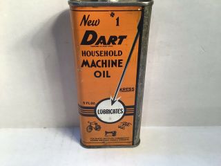 Vintage Dart Oil Can handy oiler Lead Top oz 4 rare tin Cities Whiz GM Oilzum BP 2