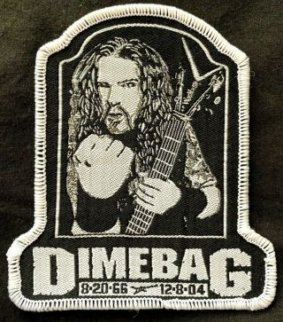 Pantera - Dimebag Darrell - Tribute Woven Patch Sew On Rare R.  I.  P.  Damageplan