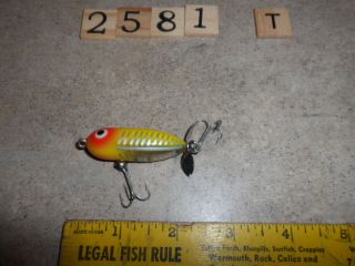 T2581 T Vintage Heddon Tiny Torpedo Fishing Lure