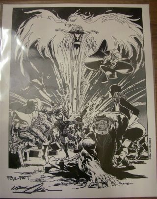 Neal Adams Portfolio Uncanny X - Men Phoenix 11 X 14 Plate Print Signed 1982 Rare