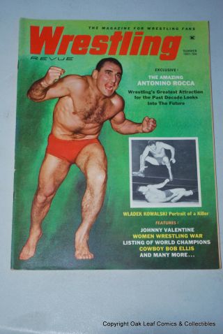 Wrestling Revue Summer 1961 Vf - Nm Antonio Rocca Rare