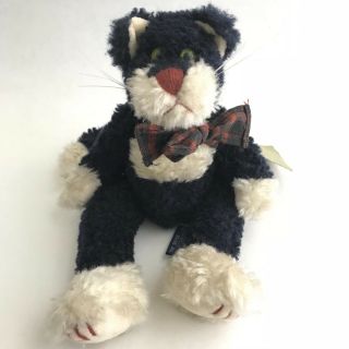 Boyds Bears Tuxedo Cat Walter Q Fuzzberg 9 " Stuffed Plush Kitty Jb Bean Series