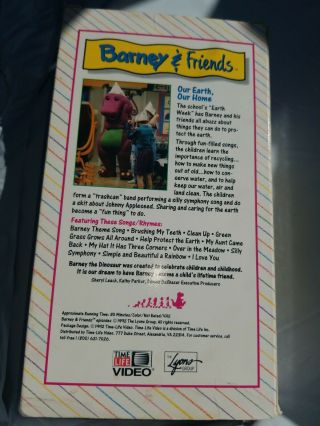 Barney and Friends VHS - Lyons group rare Our Earth,  Our Home VHS Video Tape 2