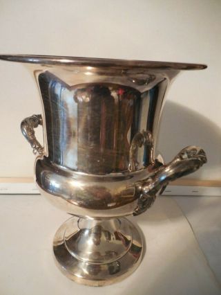 Vintage Silverplate Champagne Wine Cooler,  Ice Bucket with Liner 2