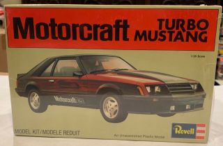 Rare Revell 1/25 1979 Motorcraft Turbo Mustang Model Kit Factory