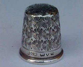 Antique Silver Charles Horner Thimble Chester 1909