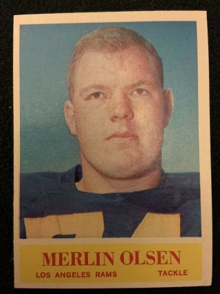 1964 Philadelphia 91 Merlin Olsen Rookie Card Rare Vintage Football Card
