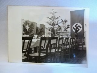 Rare Vintage Wwii German Nazi Postcard Champagne Christmas Party