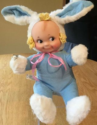 Vintage Bunny Kewpie Plush Cameo Doll Co Knickerbocker Toy Company
