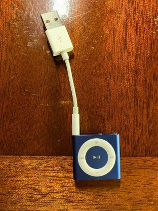 Apple Ipod Shuffle 4th Generation Blue 2gb Rarely