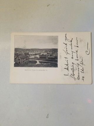 1908 Vintage Antique Postcard,  Birds Eye View Of Lyndonville Vt Vermont