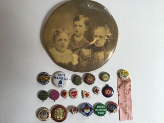 Vintage/ Antique Pin Back Buttons