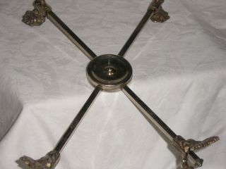 Expanding Silver Plate Trivet Tray With Feet