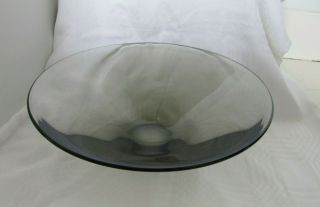 Large Rare Vintage Round Holmegaard Glass Bowl - By Per Lutken - 1961