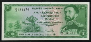 Ethiopia 1 Dollar Nd (1961) P18 Unc Rare