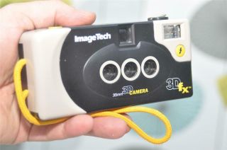 Rare Cult Pop Cam Lomography Imagetech Fx 3d 35mm 3 - D Film Camera Lomo Usa