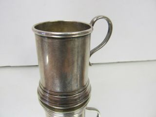 Lunt Sterling Silver Handled 582 Mini Mug / Tankard / Shot 1 3/4” H Xlnt Cond