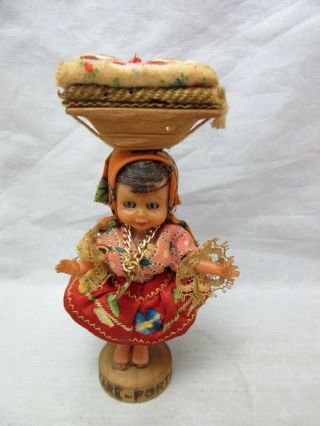 Vintage Portugal folk art hand crafted costume doll 2