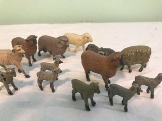 Antique Britain Ltd Tin Toy Farm Sheep 13 Total 1940