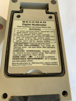 Beckman Tech 310 Digital Multimeter. 3
