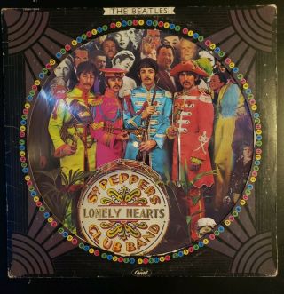 Sgt.  Peppers Lonely Hearts Club Band - Beatles Picture Disk Vinyl Rare Vg,  1978