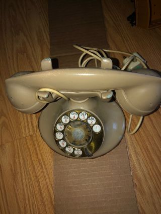 Rare Western Electric 1940s D1 Rotary Telephone Color Brown Or Tan Other Than Bl