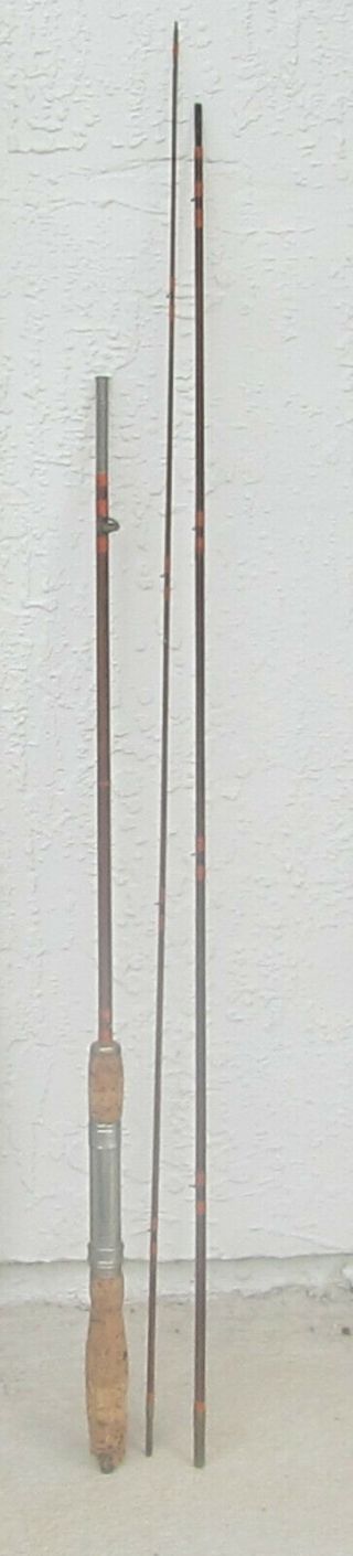 Vintage 3 Piece Bamboo Fly Rod 8 