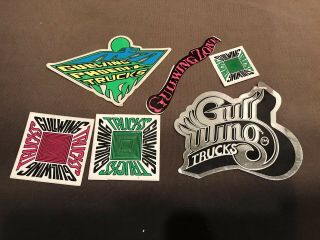 Vintage Gullwing Trucks Skateboard Sticker Set From The 1980s - 1990s