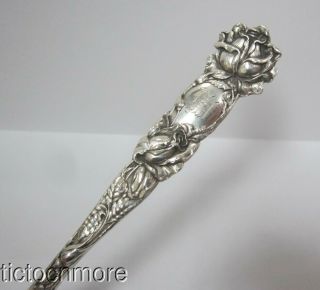 Antique Alvin Bridal Rose Sterling Silver Tea Spoon.  85oz Pat Date 1903