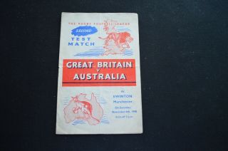 Great Britain Vs Australia Rare 1948 Official Tour Match Programme