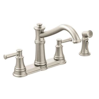 Rare Moen 7255 Belfield High - Arc Double Handle Kitchen Faucet - Spot Resist - $459