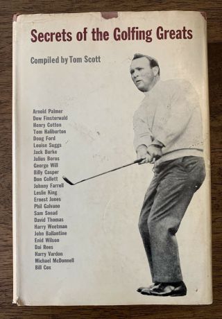 Secrets Of The Golfing Greats 1965 Hard Cover Book Vintage Old Antique Books Vtg