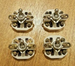 Crabtree Ceramic 2 Two Way Toggle Light Switch Porcelain Double Reclaimed Chrome