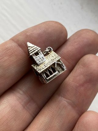 Stanhope Lens The Lords Prayer Sterling Silver Antique Charm Pendant Church 925
