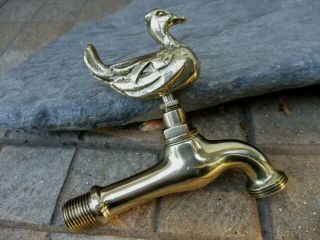 True Vintage Brass French Garden Tap 1/2 " Standart Duck Handle Shape