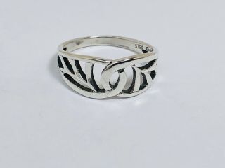 James Avery Sterling Silver Swirl Leaf Ring Sz 6.  25,  Just Cleaned Rare