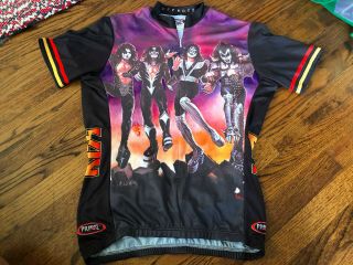 Rare Kiss Rock And Roll Band Gene Simmons Cycling Jersey Destroyer Primal Size M