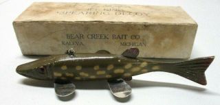 1950 Bear Creek Ice King Type 2 Fish Spearing Decoy Ice Fishing Lure