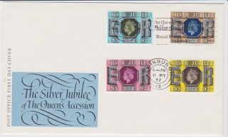Gb Stamps Rare First Day Cover 1977 Silver Jubilee Edinburgh Slogan Unaddressed