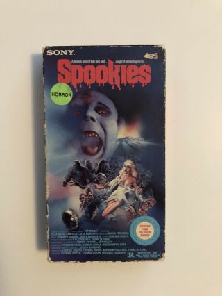 Spookies Vhs (1990) Sony Video Rare Horror
