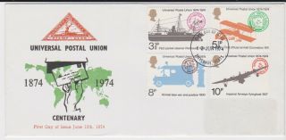 Gb Stamps First Day Cover 1974 Upu Rare Official North Herts Stamp Club