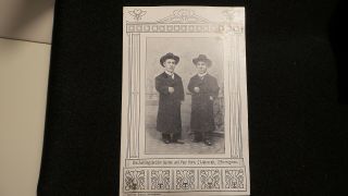 Antique Photo Postcard Twin Brothers Gustav Paul Horn,  125 Cm Tall,  21 Years