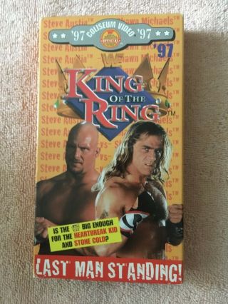 Wwf King O The Ring 1997 Vhs Coliseum Video Steve Austin Rare