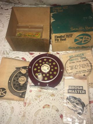 Vintage South Bend Finalist 1122 Fly Reel With Box And Paperwork